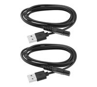 VGOL 2 Pezzi Cavo Adattatore Per Caricabatterie Per Rasoio Elettrico Da Toelettatura Nero Adattatore Di Alimentazione CA USB Da 5 V Compatibile Con Rasoio Meridian Lungo 1 M