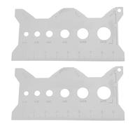 VGOL 2 pezzi in acciaio inox bullone calibro scheda filettatura metrica strumento di misurazione