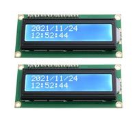 VGOL 2 Pezzi LCD1602 Schermo Blu Display Con Modulo Di Interfaccia I2C Per Saldatura DC5V Scheda Adattatore Display LCD Piastra Compatibile Con PIC AVR Compatibile Con Raspberry Pi