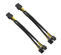 VGOL 2 pezzi PCIE 8 pin a doppio 8 pin (6 + 2) adattatore di alimentazione PCIE 18AWG linea lunghezza 22 cm scheda grafica alimentazione cavo di espansione per collegamento GPU nero