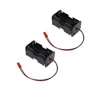 VGOL 2 Pezzi Portabatterie Scatola Di Immagazzinaggio In Plastica Custodia Ricevitore 4 X AA Contenitore Vano Inserto Batteria 6V Con Connettore JST A 2 Pin Per Aereo RC Auto