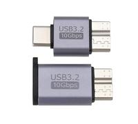 VGOL 2 Pezzi USB C Maschio/femmina A USB Micro B Maschio Adattatore Convertitore Per Disco Rigido USB 3.2 Da 10 Gbps Compatibile Con Toshiba Compatibile Con Seagate