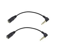 VGOL 2 PZ 3.5mm TRS a TRRS Cavo Convertitore Microfono Adattatore Audio Connettore Filo per Cellulare Tablet Penna di Registrazione DSLR Fotocamera Microfono 13 cm
