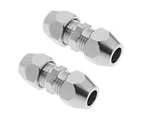 VGOL 2 pz 6 mm doppia ghiera raccordo a compressione diritta adattatore per raccordo aria condizionata in rame nichelato adattatore per accoppiamento tubo per impianto idraulico