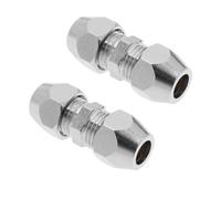 VGOL 2 PZ 6mm Raccordo Per Tubo Doppio Ghiera Dritto Raccordo A Compressione Adattatore In Rame Nichelato Aria Condizionata Adattatore Di Accoppiamento Per Tubi Idraulici