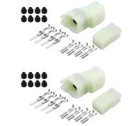 VGOL 2 Set Di Connettori Per Auto A 4 Pin Connettori Maschi E Femmine Per Moto E Scooter