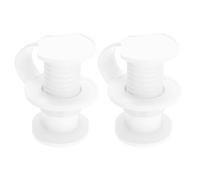 VGOL 2 Set Tappo Di Scarico Del Raffreddatore Gruppo Tappo Di Scarico Del Raffreddatore Tappo Di Scarico A Triplo Scatto Per Radiatori Diametro Albero 3/4"(18,8mm) Bianco