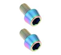 VGOL 2 Viti A Esagono Incassato Coniche In Titanio TC4 M6×10mm Compatibile Con Il Sistema V-Brake Per Bici Iridescente