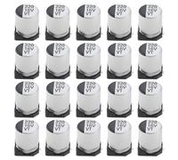 VGOL 20 Pezzi Condensatori Elettrolitici SMD 220UF 16V Condensatori Metallici 8x6mm Adatti Per Un'ampia Gamma Di Applicazioni Elettroniche Progetti Elettronici Fai-da-te