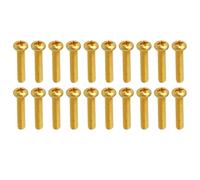 VGOL 20 Pezzi Oro 3,5x20mm Base Metallo Filettatura Metrica Single Coil Pickup Vite Regolazione Altezza Compatibile Con Stratocaster ST Chitarra Elettrica