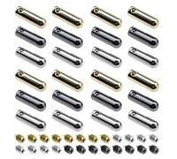 VGOL 24 set di puntali in metallo per laccio delle scarpe con viti, testa e cordini, estremità in metallo, punte di ricambio per scarpe da ginnastica, felpe con cappuccio, 3 colori assortiti