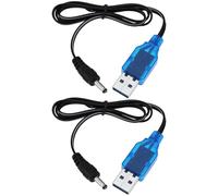 VGOL 2pcs 3.7V 3.5mm Tip a USB Powered Battery Charger Cable 60cm RC Car Litio Batteria Cavo di Ricarica per RC Drone Quadcopter WiFi FPV Drone Aereo