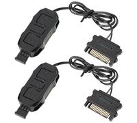 VGOL 2Pcs 5V 3 Pin ARGB Controller di Alimentazione per Moderna Scheda Madre ARGB Dispositivo 41 centimetri Nero