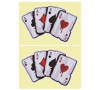 VGOL 2PCS Poker A Car Sticker Cool Ace of Spades Decalcomania Carte da Gioco Decorazione Autoadesivo Accessori Auto per Auto Bagagli Paraurti Bicicletta Viaggio Caso
