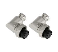 VGOL 2X Connettori Femmina Aeronautici Ad Angolo Retto GX16 A 8 Pin Compatibile Con Radio Amatoriale CB