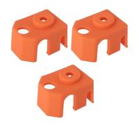 VGOL 3 paia di calzini in silicone per stampante 3D, copertura protettiva in silicone compatibile con Phaetus Dragon Hotend estrusore blocco riscaldante, arancione