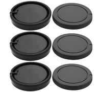 VGOL 3 Set Tappo Corpo In Plastica E Copriobiettivo Posteriore 64,5 X 19,2 Mm Compatibile Con Sony A100 A200 A230 A290 Compatibile Con Minolta AF Nero