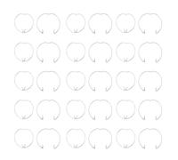 VGOL 30 anelli di fissaggio per faretti da incasso per anello a scatto da 50 mm, compatibili con luci da incasso MR16 GU10 LED portalampade alogene