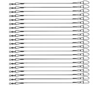 VGOL 30 cavi da pesca da 45 kg, 50 cm, in acciaio inox, anti-morso, con girelle e bottoni a pressione per pesca all'aperto