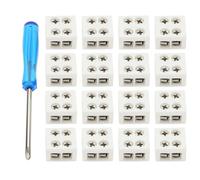 VGOL 30 Pezzi 2 Pin 10mm LED Strip Lights Connectors 12,2x12,2x8mm Per 5-24v Monocolore LED Light Tape Incluso Cacciavite Senza Saldatura Connettori 2 Pin