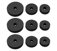 VGOL 30 Pezzi Rondelle Di Gomma Miste Per Rubinetti Da 3/8" 1/2" 3/4" Rondelle Piatte In Gomma Per Rubinetti Da Bagno Per Bulloni Viti Rubinetti Elettrodomestici Nero