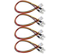 VGOL 4 cavi di prolunga per ventola della scheda madre del PC, 2 x 3 pin maschio a 3 pin femmina, cavo splitter per ventola, 22 cm, accessori per computer