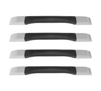 VGOL 4 maniglie di ricambio per valigia, lunghezza 15,5 cm, distanza foro interno 16 cm, distanza foro esterno 23 cm, Nero , 15.5cm