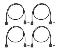 VGOL 4 Pezzi Cavo Shunt Femmina-femmina RGB 3 Pin Lunghezza 50 Cm Cavo Di Prolunga Interfaccia 5 V Compatibile Con Strisce Luminose RGB 5050 3528 O Ventola RGB Componenti Del Computer