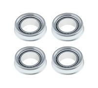 VGOL 4 pezzi Cuscinetti Ruota del Tronco Cuscinetti Carriola di Ricambio Flangia in Acciaio al Carbonio Cuscinetti a Sfera a Gola Profonda 20mm Diametro Interno