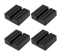 VGOL 4 Pezzi di Blocchi di Gomma per Cric per Auto Quadrati con Intaglio 7,5 X 7,5 X 2,5 Cm Protezione per Binari in Gomma per Telaio con Intaglio Quadrato Protezione