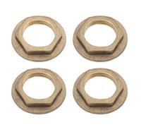 VGOL 4 Pz 3/8 BSP Ottone Femmina Dado Flangia Esagonale Dado Rubinetto Accessori Per Tubi Per Rubinetto Di Collegamento Tubo Di Collegamento Giallo 26x15.5x5mm
