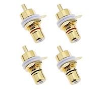 VGOL 4 PZ RCA Presa Rame RCA Jack Femmina Connettore Telaio Tipo a saldare Pannello RCA Montaggio Femminile Presa Terminale Placcato Oro Connettore Audio