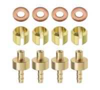 VGOL 4 Set Inserti Oliva Freno Bicicletta Compatibile Con Hope Tubi Freno Freni A Disco Mountain Bike Oliva E Confezione Di Inserti Sostituzione Inserti Connettore Oliva Linea Freno