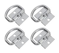 VGOL 4PCS Cargo Tie Downs Ancore Heavy Duty D Ancoraggio Anelli con staffe di montaggio Ganci in acciaio zincato per rimorchi Camion Barca Capacità di carico 800 Kg