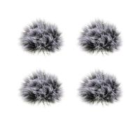 VGOL 4pcs Microfono Parabrezza Wireless Lavalier Microfono Antivento Copertura Peluche Riduzione del Rumore Copertura Antivento Compatibile con DJI MIC