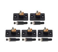 VGOL 5 paia di jack maschio e presa femmina montaggio a pannello spina jack 5.5mmx2.1mm DC presa per registratori audio macchine per l'apprendimento telefoni elettrodomestici