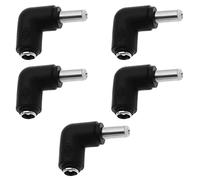 VGOL 5 Pezzi Adattatore Connettore Di Alimentazione CC Angolo Retto Di 90 Gradi Spina Maschio Da 2,5 X 5,5 Mm A Convertitore Accoppiatore Jack Femmina Da 2,1 X 5,5 Mm Per Fotocamera Portatile