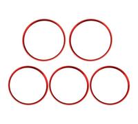 VGOL 5 Pezzi Anello Di Copertura Per Presa d'aria Per Aria Condizionata Per Auto Compatibile Con Mercedes Benz A45 A80 A180 A220 B GLA CLA W176 7,4x8cm 6,8x7,4cm Rosso