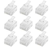 VGOL 50 Pz Linea Telefonica RJ12 Spina Di Cristallo Trasparente RJ12 Connettori Telefonici ADSL VDSL Cavo Telefonico Crimp End Connettore Spine Maschio