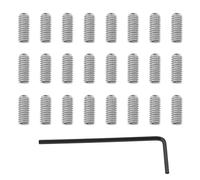 VGOL 50 viti metrici per chitarra ponte, per regolazione dell'altezza, compatibili con Stratocaster/Telecaster con 1 chiave a brugola argento, M3 x 8 mm