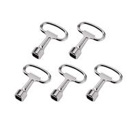 VGOL 5pcs Elettrico Cabinet Chiave In Lega di Zinco Piazza Socket Utility Chiave Chiave Chiave a Chiave 13x8x8mm per Gas Water Meter Box Argento