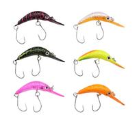 VGOL 6 Pz 3D Minnow Doppio Gancio Esche Da Pesca Dimensioni 5.2 CM Peso 2.6g Swimbait Attrezzatura Da Pesca Kit Di Richiamo Per Spigola Trota Walleye Scorfano