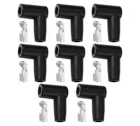 VGOL 8 Pezzi Di Cappucci Per Candele Con Terminale In Silicone Ad Angolo Retto Di 90 Gradi Per Cavi Di Accensione Per Candele Da 6-10 Mm