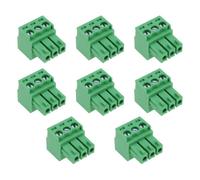 VGOL 8 Pezzi Di Connettori Audio A 3 Pin Verdi Spaziatura Pin 3,5 Mm Compatibile Con Phoenix