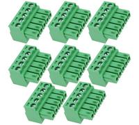 VGOL 8 Pezzi Di Connettori Audio A 5 Pin Verdi Spaziatura Pin 3,5 Mm Compatibile Con Phoenix