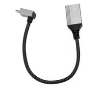 VGOL Cavo Adattatore Micro HDMI A HDMI 4K Cavo Angolato Da 90 Gradi Maschio A Femmina Cavo Corto In Nylon Intrecciato Da 20cm Supporto 4K UHD Per Videocamera TV Portatile Angolo Verso il Basso