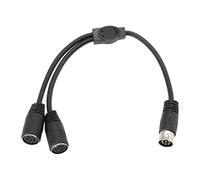 VGOL Cavo Di Collegamento Di Alimentazione DIN 8 Pin Maschio A 2 DIN 8 Pin Femmina Cavo Adattatore A Forma Di Y Da 30 Cm Per La Trasmissione Del Segnale Audio E Video