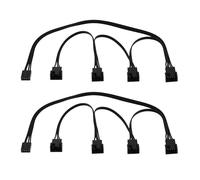 VGOL Cavo Splitter Per Ventole PC Da 2 Pezzi Cavo Di Estensione Ventola PWM A 4 Pin Per Dispositivo Di Raffreddamento Per Computer Desktop 1 A 4 Vie