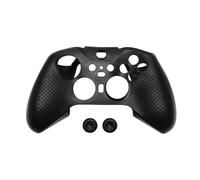 VGOL Custodia morbida in silicone antiscivolo con tappi per pollice compatibile con controller wireless Xbox Elite Series 2, protezione in gomma morbida, nera