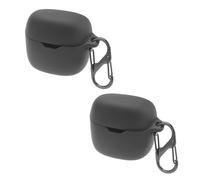 VGOL Custodia Per Auricolari Compatibile Con JBL Tune Flex 50x61.3x29mm Custodia Per Auricolari In Silicone Con Gancio Portachiavi Porta Di Ricarica Gancio Accessibile Nero
